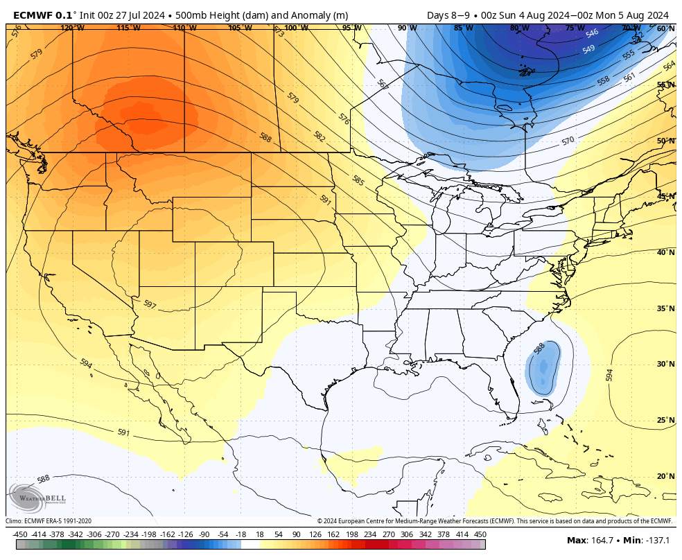 Ecmwf Deterministic Conus Z500 Anom 1day 2816000