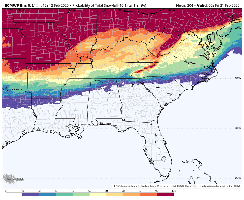 Ecmwf Ensemble Avg Se Snow Ge 1 0420000