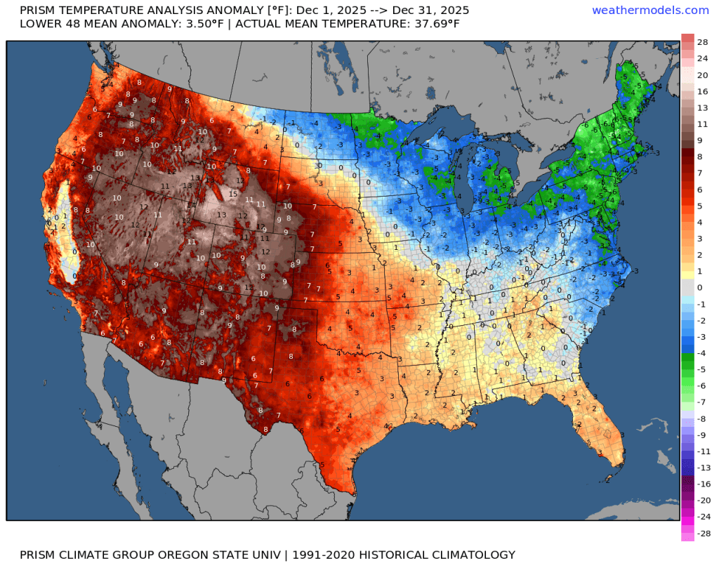 Prism conus tavg anom DEC2025
