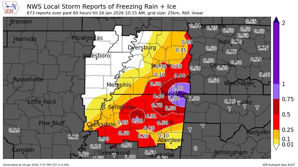 Jan 23 26 ice totals