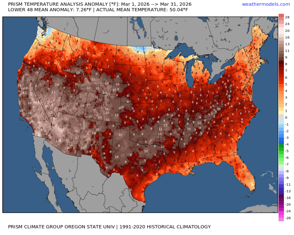 Prism conus tavg anom MAR2026